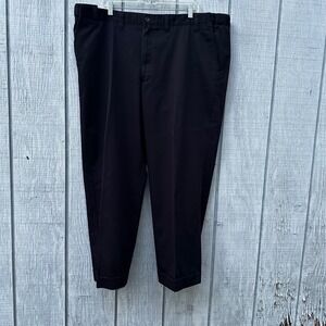 Eddie Bauer Relaxed Fit Black‎ Wrinkle Stain Resistant Pants Trousers Men's 44